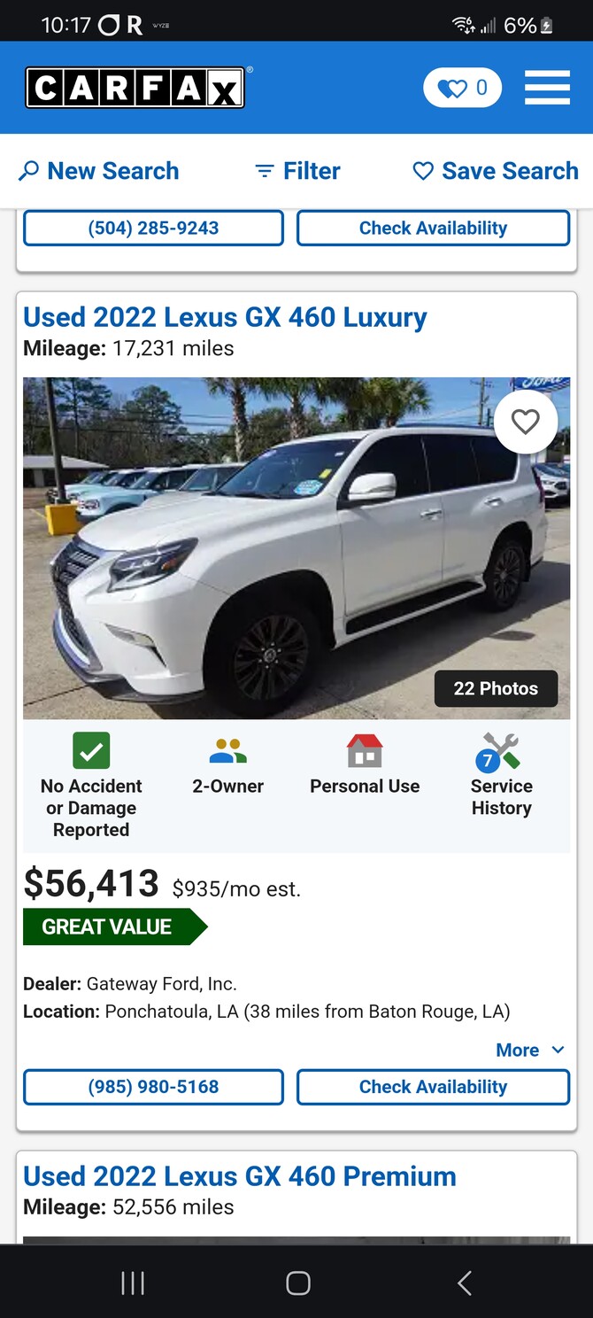 2022 Lexus GX 460 Luxury BFGoodrich All-Terrain T/A KO3 265/75R17 (8857)