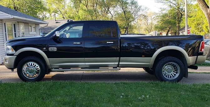 2013 Ram 3500 Laramie Longhorn Dual Rear Wheel Ironman All Country A/T 275/65R20 (8931)