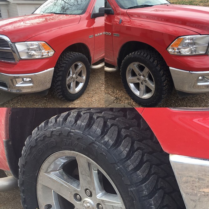 2012 Ram 1500 4wd Quad Cab Toyo Open Country M/T 295/55R20 (2136)
