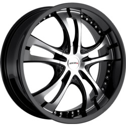 MKW M101 Gloss Black Machined Face Wheel