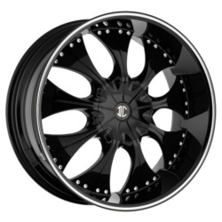 Black Diamond No.3 Glossy Black / Machined Stripe Wheel