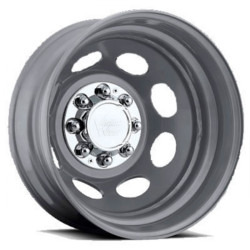 Vision STYLE281-HAULER DUALIE REAR STEEL Silverpainted Wheel